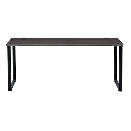 Hirsh Commercial Desks, 23.6 in D X 29.9 in H, 70.9 in W X Steel, Black / Weathered Charcoal 23986